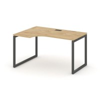 Style Project SN-4O.SPA-002L (Тиквуд светлый/Антрацит металл) Стол рабочий эргономичный