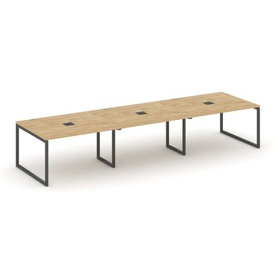 Style Project SN-4O.SPRG-053 (Тиквуд светлый/Антрацит металл) Стол переговорный