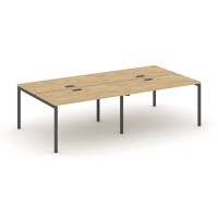 Style Project SN-4P.DRS-034 (Тиквуд светлый/Антрацит металл) Рабочая станция двухсторонняя