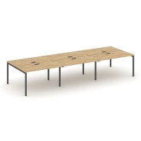 Style Project SN-4P.DRS-064 (Тиквуд светлый/Антрацит металл) Рабочая станция двухсторонняя