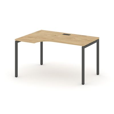 Style Project SN-4P.SPA-001L (Тиквуд светлый/Антрацит металл) Стол рабочий эргономичный