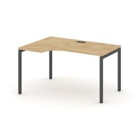 Style Project SN-4P.SPA-011L (Тиквуд светлый/Антрацит металл) Стол рабочий эргономичный