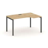 Style Project SN-4P.SPA-011R (Тиквуд светлый/Антрацит металл) Стол рабочий эргономичный