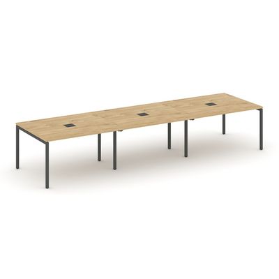 Style Project SN-4P.SPRG-054 (Тиквуд светлый/Антрацит металл) Стол переговорный