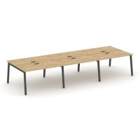 Style Project SN-5A.DRS-061 (Тиквуд светлый/Антрацит металл) Рабочая станция двухсторонняя