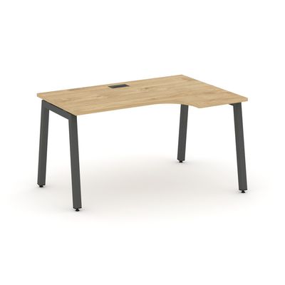 Style Project SN-5A.SPA-001R (Тиквуд светлый/Антрацит металл) Стол рабочий эргономичный