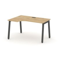 Style Project SN-5A.SPA-002L (Тиквуд светлый/Антрацит металл) Стол рабочий эргономичный