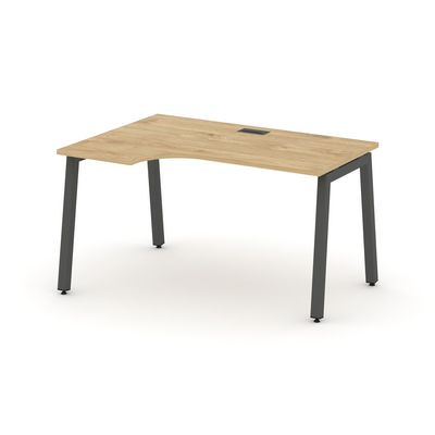 Style Project SN-5A.SPA-002L (Тиквуд светлый/Антрацит металл) Стол рабочий эргономичный