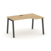 Style Project SN-5A.SPA-002R (Тиквуд светлый/Антрацит металл) Стол рабочий эргономичный