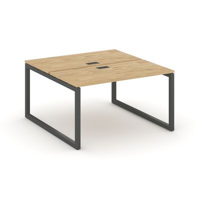 Style Project SN-5O.DRS-004 (Тиквуд светлый/Антрацит металл) Рабочая станция двухсторонняя