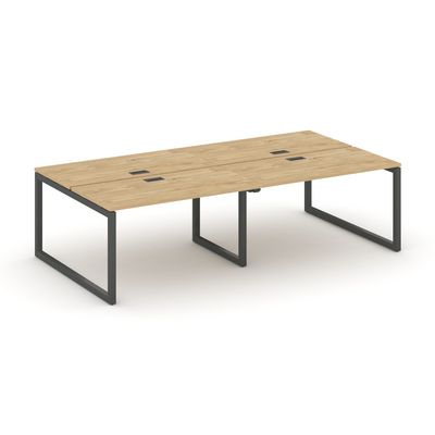 Style Project SN-5O.DRS-052 (Тиквуд светлый/Антрацит металл) Рабочая станция двухсторонняя