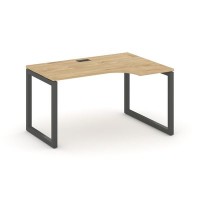 Style Project SN-5O.SPA-012R (Тиквуд светлый/Антрацит металл) Стол рабочий эргономичный