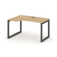 Style Project SN-5O.SPA-022L (Тиквуд светлый/Антрацит металл) Стол рабочий эргономичный