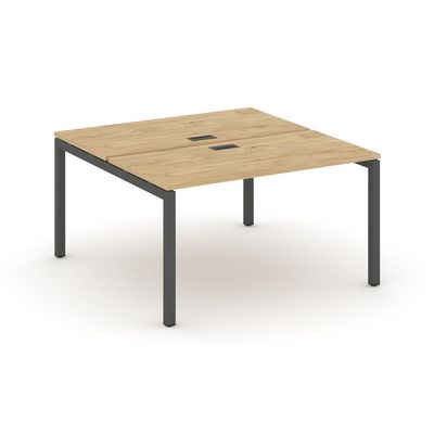 Style Project SN-5P.DRS-022 (Тиквуд светлый/Антрацит металл) Рабочая станция двухсторонняя