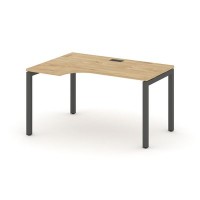 Style Project SN-5P.SPA-001L (Тиквуд светлый/Антрацит металл) Стол рабочий эргономичный