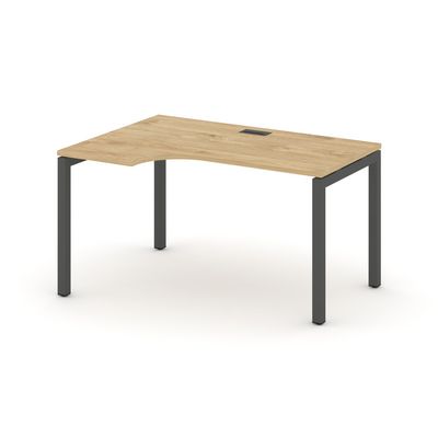 Style Project SN-5P.SPA-002L (Тиквуд светлый/Антрацит металл) Стол рабочий эргономичный