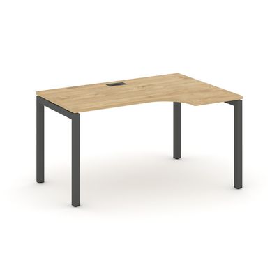 Style Project SN-5P.SPA-022R (Тиквуд светлый/Антрацит металл) Стол рабочий эргономичный