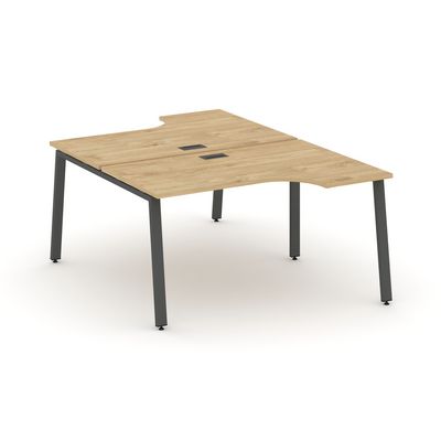 Style Project SN-6A.DRPA-012 (Тиквуд светлый/Антрацит металл) Рабочая станция эргономичная