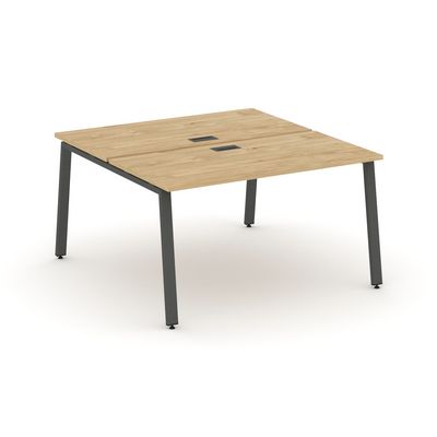 Style Project SN-6A.DRS-012 (Тиквуд светлый/Антрацит металл) Рабочая станция двухсторонняя