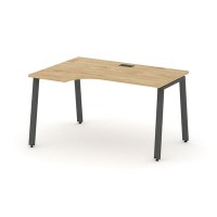 Style Project SN-6A.SPA-011L (Тиквуд светлый/Антрацит металл) Стол рабочий эргономичный