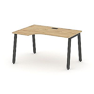 Стайл Проджект SN-6A.SPA-011L (Тиквуд светлый/Антрацит металл) Стол рабочий эргономичный