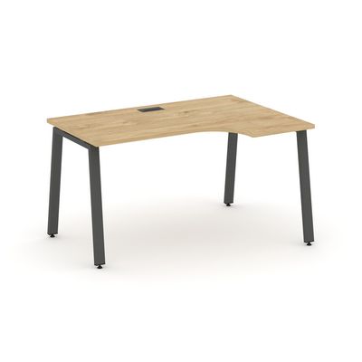 Style Project SN-6A.SPA-011R (Тиквуд светлый/Антрацит металл) Стол рабочий эргономичный