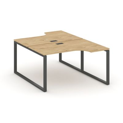 Style Project SN-6O.DRPA-022 (Тиквуд светлый/Антрацит металл) Рабочая станция эргономичная