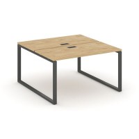 Style Project SN-6O.DRS-004 (Тиквуд светлый/Антрацит металл) Рабочая станция двухсторонняя