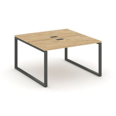 Style Project SN-6O.DRS-022 (Тиквуд светлый/Антрацит металл) Рабочая станция двухсторонняя