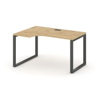 Style Project SN-6O.SPA-001L (Тиквуд светлый/Антрацит металл) Стол рабочий эргономичный