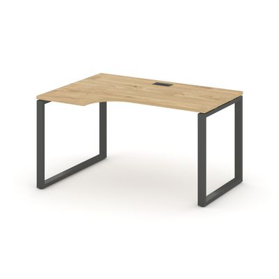 Style Project SN-6O.SPA-011L (Тиквуд светлый/Антрацит металл) Стол рабочий эргономичный