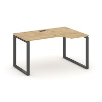 Style Project SN-6O.SPA-021R (Тиквуд светлый/Антрацит металл) Стол рабочий эргономичный