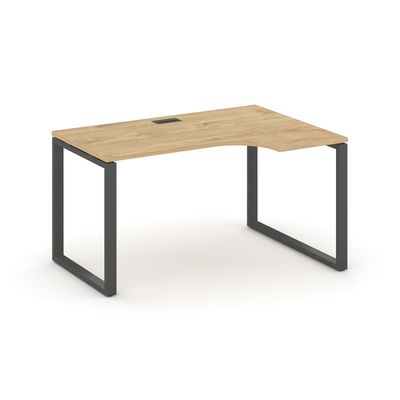 Style Project SN-6O.SPA-021R (Тиквуд светлый/Антрацит металл) Стол рабочий эргономичный