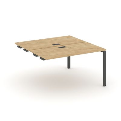 Стайл Проджект SN-6P.DPRS-001 (Тиквуд светлый/Антрацит металл) Стол приставка к опорным элементам