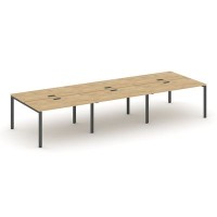 Style Project SN-6P.DRS-082 (Тиквуд светлый/Антрацит металл) Рабочая станция двухсторонняя