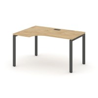 Style Project SN-6P.SPA-002L (Тиквуд светлый/Антрацит металл) Стол рабочий эргономичный