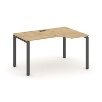 Style Project SN-6P.SPA-011R (Тиквуд светлый/Антрацит металл) Стол рабочий эргономичный