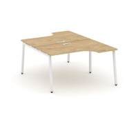 Стайл Проджект SN-4A.DRPA-002 (Тиквуд светлый/Белый металл) Рабочая станция эргономичная