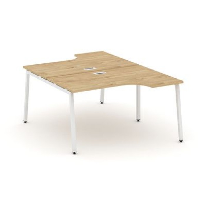 Стайл Проджект SN-4A.DRPA-002 (Тиквуд светлый/Белый металл) Рабочая станция эргономичная