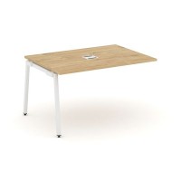 Style Project SN-4A.NSPRG-004 (Тиквуд светлый/Белый металл) Проходной наборный элемент переговорного стола