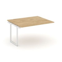 Style Project SN-4O.NSPRG-033.3 (Тиквуд светлый/Белый металл) Проходной наборный элемент переговорного стола