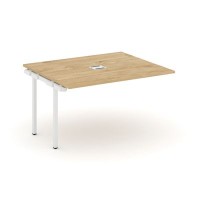 Style Project SN-4P.NSPRG-033 (Тиквуд светлый/Белый металл) Проходной наборный элемент переговорного стола