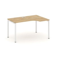 Style Project SN-4P.SPA-002R (Тиквуд светлый/Белый металл) Стол рабочий эргономичный