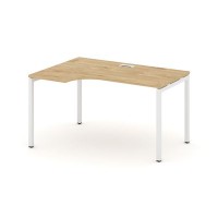 Style Project SN-4P.SPA-011L (Тиквуд светлый/Белый металл) Стол рабочий эргономичный