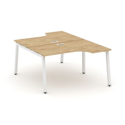 Style Project SN-5A.DRPA-021 (Тиквуд светлый/Белый металл) Рабочая станция эргономичная