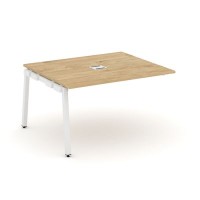 Style Project SN-5A.NSPRG-033 (Тиквуд светлый/Белый металл) Проходной наборный элемент переговорного стола