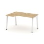 Style Project SN-5A.SPA-011L (Тиквуд светлый/Белый металл) Стол рабочий эргономичный