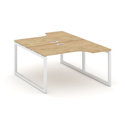 Style Project SN-5O.DRPA-002 (Тиквуд светлый/Белый металл) Рабочая станция эргономичная