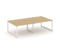 Стайл Проджект SN-5O.DRS-033 (Тиквуд светлый/Белый металл) Рабочая станция двухсторонняя