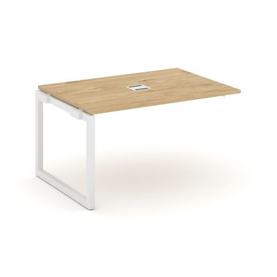 Style Project SN-5O.NSPRG-003 (Тиквуд светлый/Белый металл) Проходной наборный элемент переговорного стола